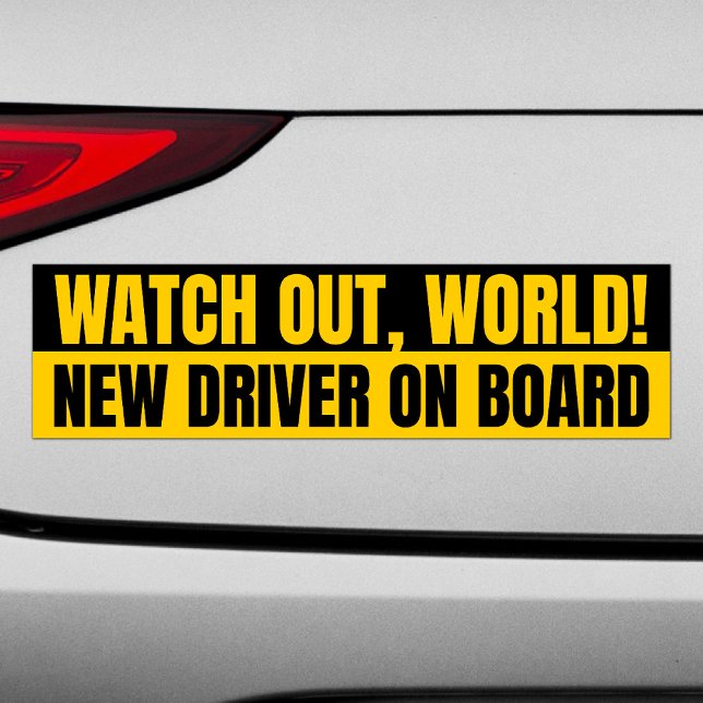 Se upp World New Driver On Board (ny drivrutin omb Bildekal (Skapare uppladdad)