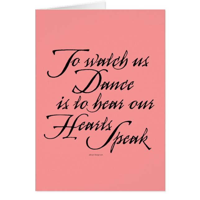 Se Us Dance Hälsningskort (Framsidan)