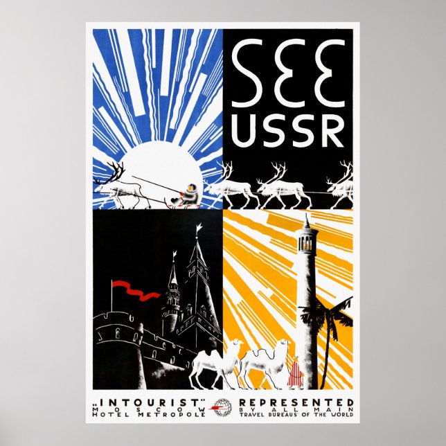 Se USSR Vintage resor Poster återställd (Framsidan)