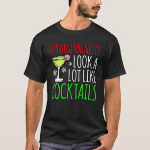 Se ut som cocktails kul God Jul Tomte T Shirt