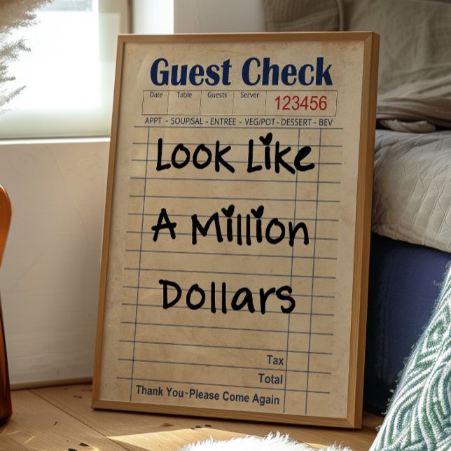 Se ut som en miljon dollar gästcheckposter poster (Skapare uppladdad)