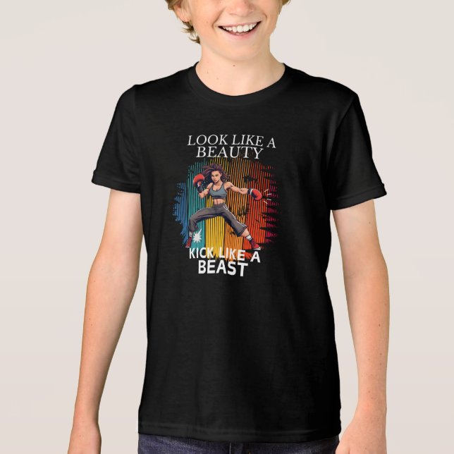 Se ut som en skönhet som en Beast T Shirt (Framsida)