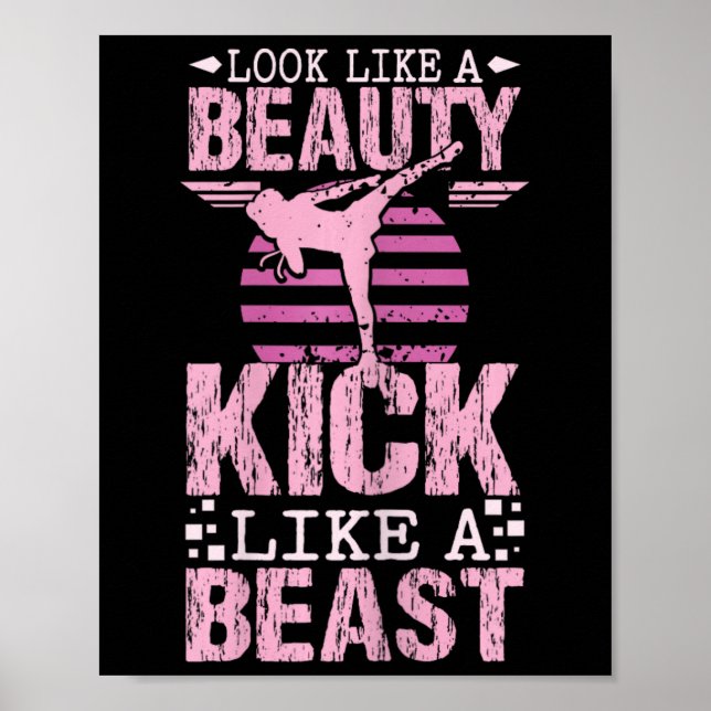 Se ut som en skönhet sparka som ett odjur karate k poster (Framsidan)