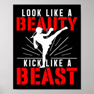 Se ut som skönhet sparka som odjur kickboxare Atle Poster