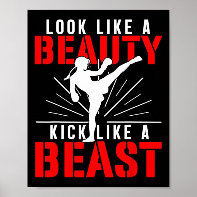 Se ut som skönhet sparka som odjur kickboxare Atle Poster (Framsidan)