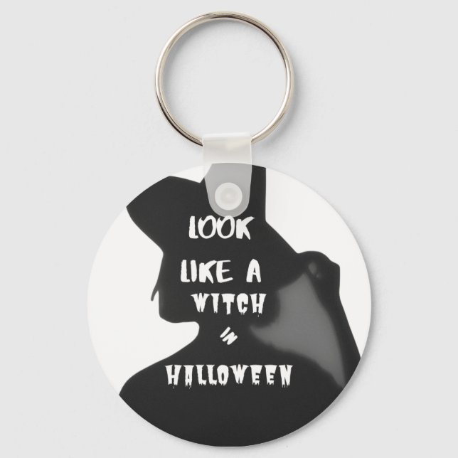 SE UT SOM WITCH IN HALLOWEN NYCKELRING (Framsida)