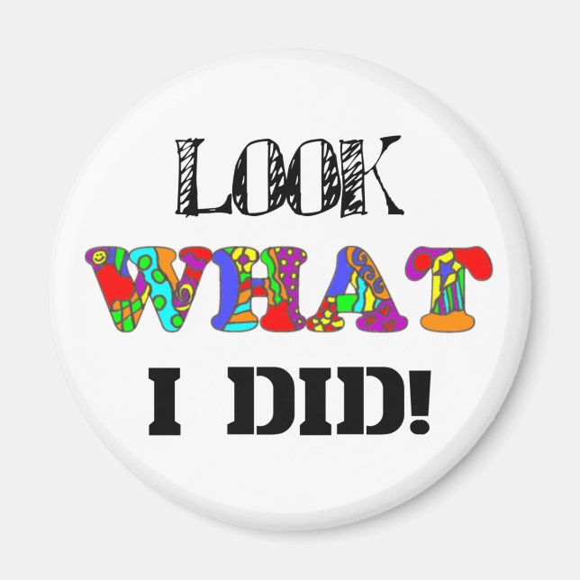 Se vad jag gjorde! Magnet (Framsidan)