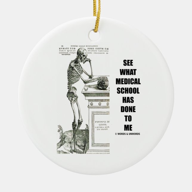 Se vad medicinsk fakultet har gjort till mig julgransprydnad keramik (Framsidan)