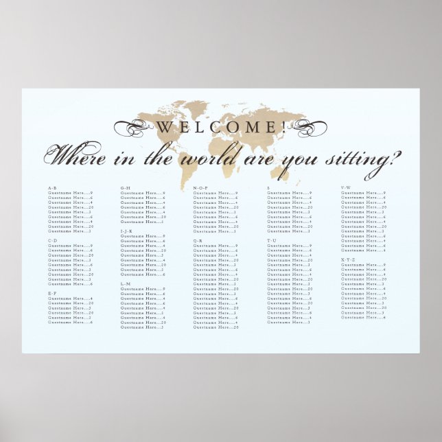 Se var i världens sittdiagram poster (Framsidan)