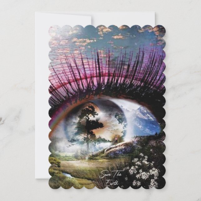 Se världen med ett öga inbjudningar (Framsida)