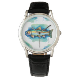 Se - Vattenfärgsserie: Trout/Salmon Armbandsur