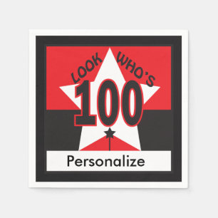 Se vem är 100 år gammal   100. födelsedag pappersservett