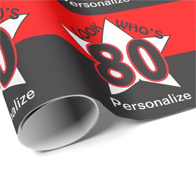 Se vem är 80% pipe% den 80th födelsedagen presentpapper (Rullad Hörn)