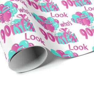 Se vem är 90 i rosor & Turquoise3 - 90:e Presentpapper