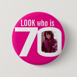 Se vem som är 70 anpassningsbars fotovit rosa 70:e knapp