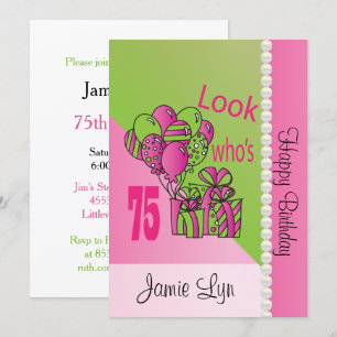 Se vem som är 75  75:e födelsedag inbjudningar
