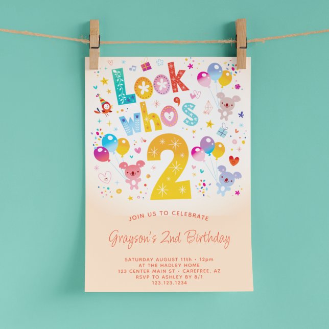 Se vem som fyller 2 år inbjudningar (Skapare uppladdad)