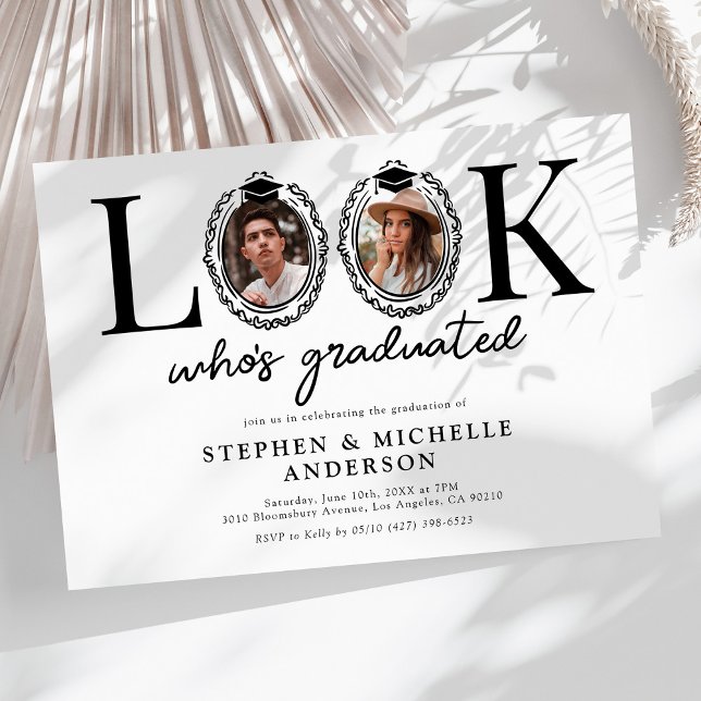 Se vem som tog examen Gemensam examensfest Inbjudningar (Skapare uppladdad)