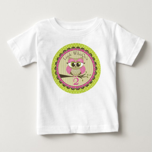 Se vem Uggla Birthday Tshirt Tee Shirt (Framsida)
