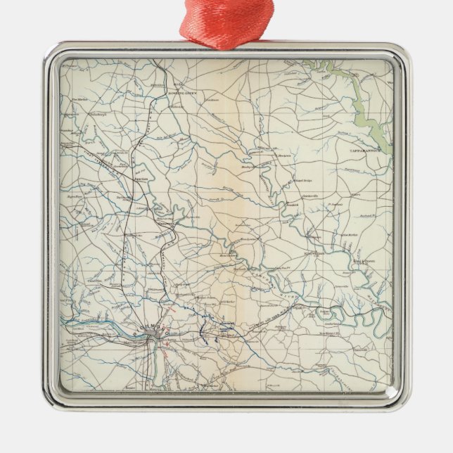 SE Virginia, Ft Monroe Julgransprydnad Metall (Framsidan)