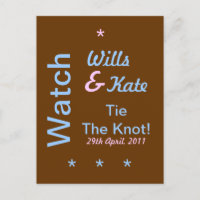 Se Wills och Kate Tie Knot vycard