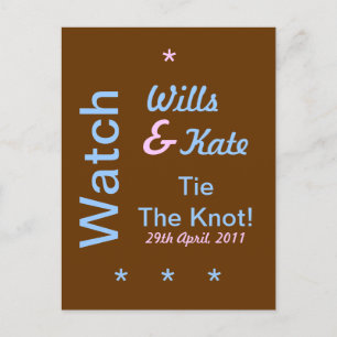 Se Wills och Kate Tie Knot vycard Vykort