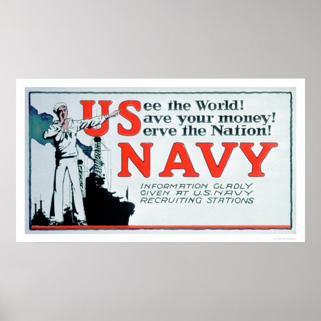 Se World, US Navy (US02162) Poster (Framsidan)