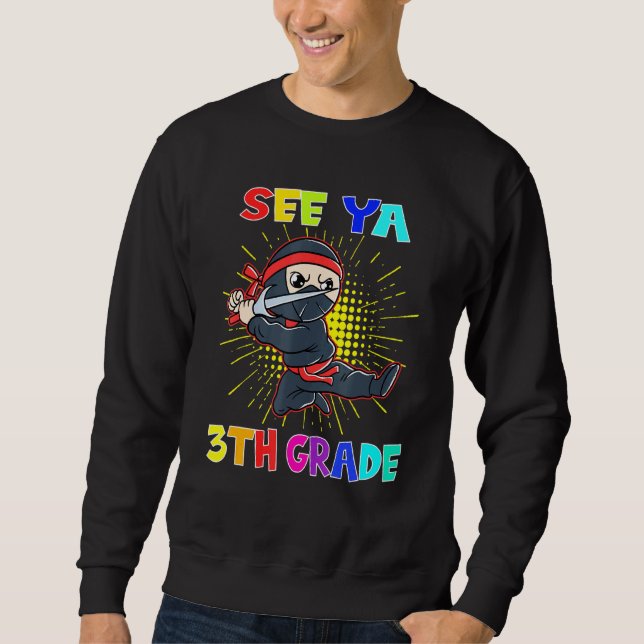 Se Ya 3th klass Studenten för Boys Studenten Ni Lång Ärmad Tröja (Framsida)