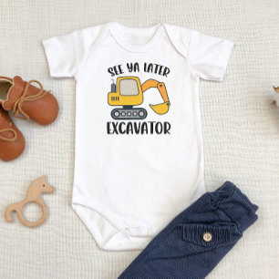 Se Ya Later Excavator Pojke Bodykostym T Shirt