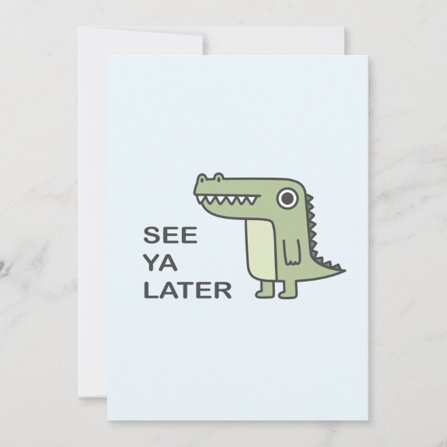 Se Ya Senare Alligator Inbjudningar (Framsida)