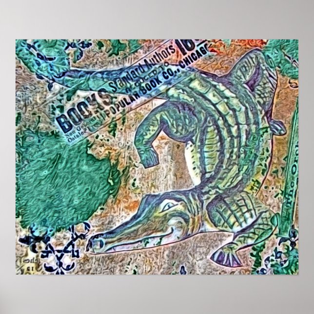 Se Ya Senare Gator, efter Croc Mixed Media Poster (Framsidan)