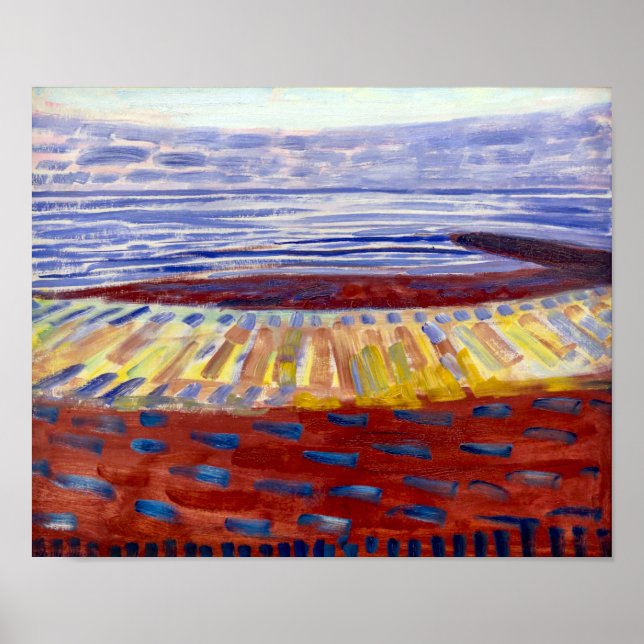 Sea After Sunset | Piet Mondrian | Poster (Framsidan)