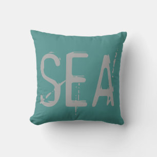SEA Airport Grunge Typography Kudde