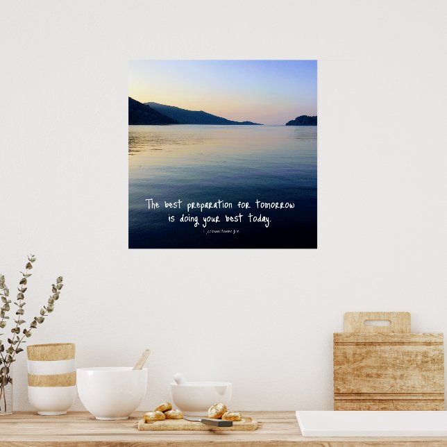 Sea Älskare’s Motivational Quote Photo Poster (Kök)