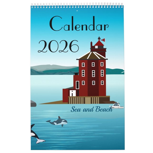 Sea and Beach Calendar Kalender (Omslag)