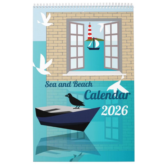 Sea and Beach Calendar Kalender (Omslag)