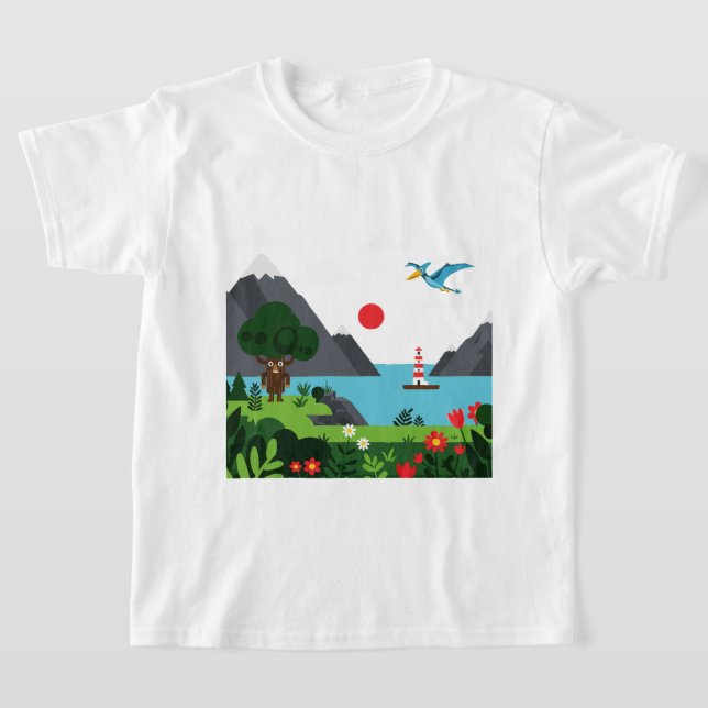 Sea and beach t shirt (Laydown)