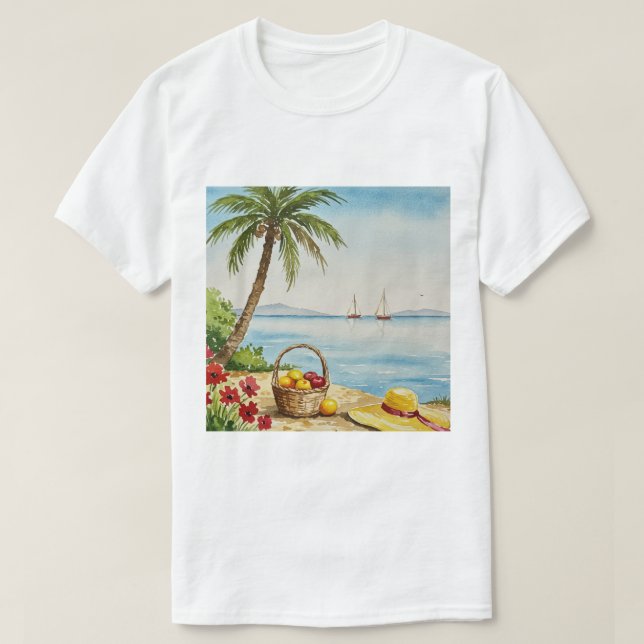 Sea and beach t shirt (Design framsida)