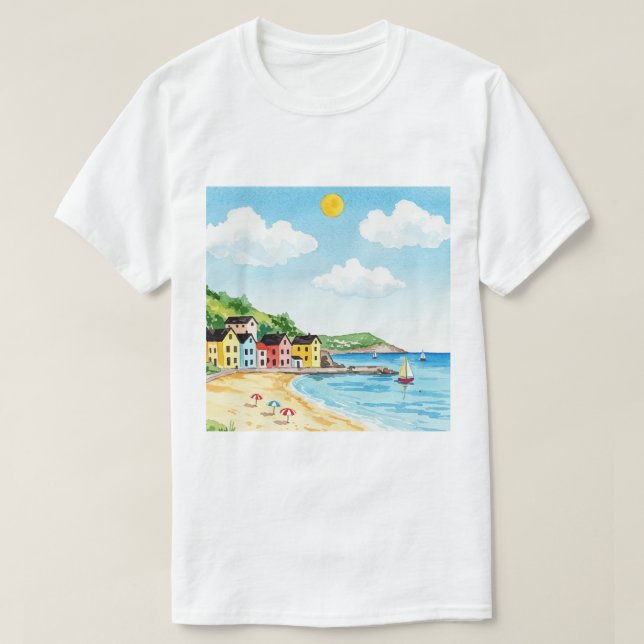 Sea and beach t shirt (Design framsida)