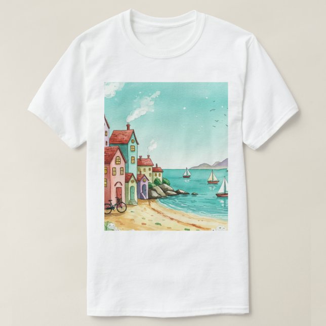 Sea and beach t shirt (Design framsida)