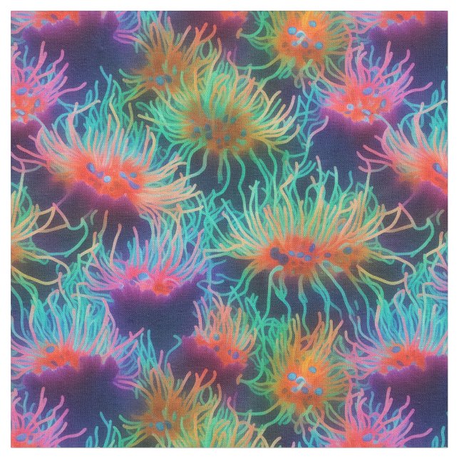 Sea Anemone Tyg (Närbild)