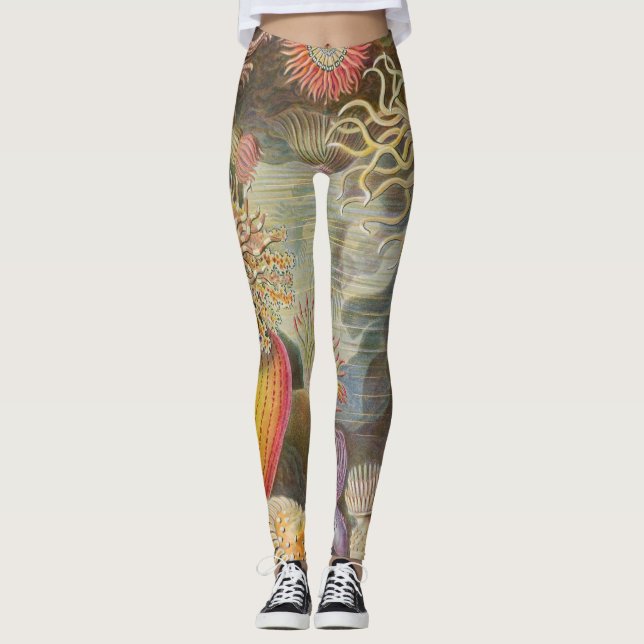 Sea Anenomes av Ernst Haeckel Leggings (Framsida)