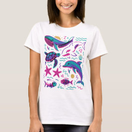 Sea Animal 90s Retro T-Shirt | Havets naturval
