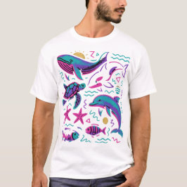 Sea Animal 90s Retro T-Shirt | Havets naturval