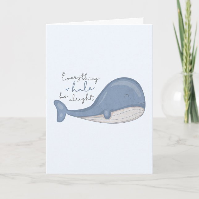 Sea Animal Pun: Allt val är okej Anteckningskort (Framsida)