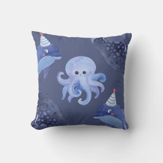 Sea Animal Square  Pillow Kudde