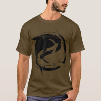 Sea Animal Ying Yang Shark T Shirt