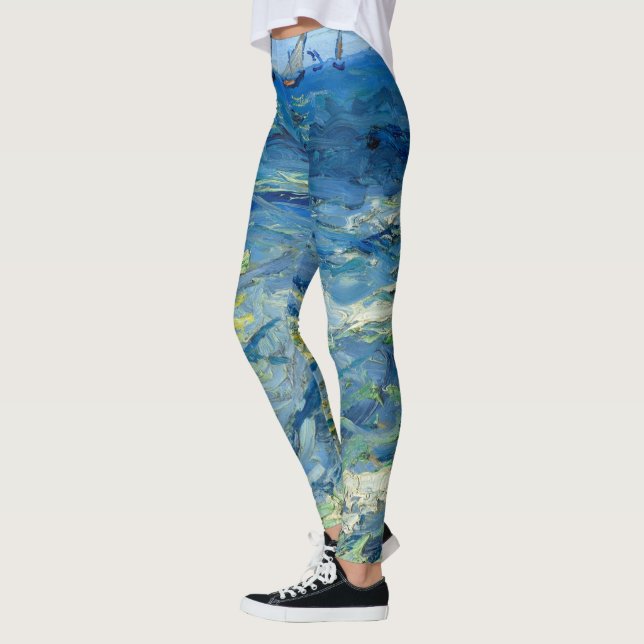 Sea at Saintes-Maries av Vincent van Gogh Leggings (Vänster)