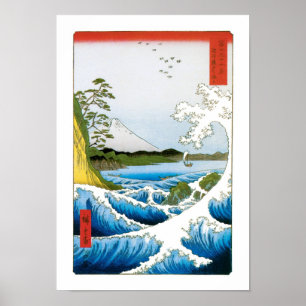 Sea at Suruga Province, 1858 Poster