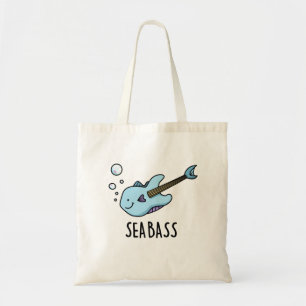 Sea Bass Funny Bass Guitar Fish Pun Tygkasse